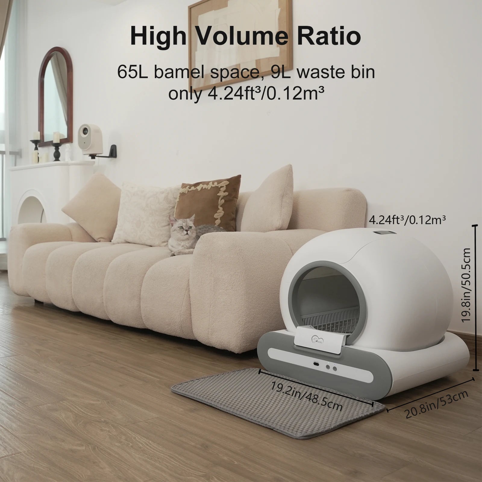 Self-Cleaning Smart Litter Box - App Controlled